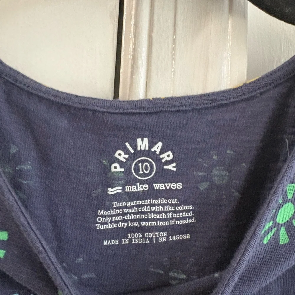 Primary Navy Floral Kids Dress size 10 - Picture 2 of 4